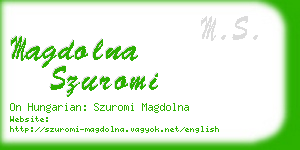 magdolna szuromi business card